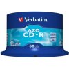 Verbatim CD-R, 43343, AZO Crystal, 50-pack, 700MB, 52x, 80min., 12cm, bez možnosti potlače, spindle, pre archiváciu dát