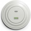 Kliklap - Retro USB zásuvka A+C s keramickým rámčekom, biela KA0007+KA0067 + záruka 3 roky zadarmo