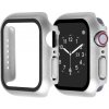 eses Ochranné puzdro s tvrdeným sklom pre Apple Watch 38/40/41/42/44/45 mm Veľkosť púzdra: 42mm (Series 1,2,3), Farba: strieborná