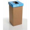 Odpadkový kôš na triedený odpad, recyklovaný, HU popis, 20 l, RECOBIN Mini, modrá