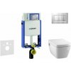 GEBERIT - Kombifix Modul na závesné WC s tlačidlom Sigma30, matný chróm/chróm + Tece One - sprchovacia toaleta a doska, Rimless, SoftClose 110.302.00.5 NT7
