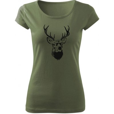 Tričko Deer dámske tričko Khaki