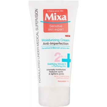 Mixa hydratačný krém 2v1 proti nedokonalostiam Sensitive skin Expert Anti-Imperfection Moisturizing Cream 50 ml