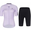 RIVANELLE Cyklistický krátky dres a krátke nohavice - VICTORIOUS ELITE - čierna/fialová