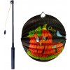 Lampión Halloween tekvica 25 cm so svietiacou paličkou 50 cm
