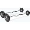 ZIVA Pevná obojručná činka Solid Steel Urethane EZ biceps 45kg