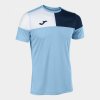 CREW V SHORT SLEEVE T-SHIRT SKY BLUE NAVY WHITE 4XS