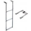 Nerezový teleskopický rebrík 29 cm - 3 schodíky