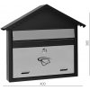 Schránka poštová (400x365x70mm) nerez/čierna, max. formát listu: C4, leštená nerez /AISI430