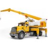 BRUDER 2818 Žltý Žeriav MACK Granite