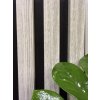 Akustický lamelový panel MDF -Biele s dvomi dizajnmi: čisté línie a rustikálny vintage vzhľad -50x280 cm Colour: clean modern lines