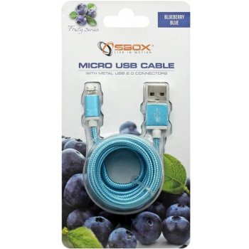 SBOX USB-10315BL USB 2.0/MicroUSB, modrý