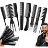 Verk kadernícka sada hrebeňov čierna 10 ks