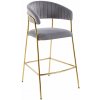 Moderná barová stolička Glamour - sivá
