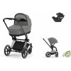 Cybex Platinum CYBEX Priam Conscious Collection Travel Set + Aton B2 i-Size pearl grey 2022 chrome with black details