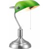 Brilagi | Brilagi - Stolná lampa BANK OFFICE 1xE27/60W/230V lesklý chróm/zelená | BG1711