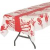 Guirca Plastový obrus Halloween krvavé odtlačky 137x277cm
