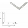 DOMAX NA montážny rohovník Galvanické pozinkovanie nastrieborno (ZNG) NA 75 - 75 x 75 x 12 x 2 mm (50 ks)