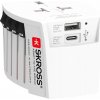 SKROSS cestovní adaptér MUV USB, USB A+C, univerzální pro 150 zemí PA48USBC