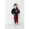 Dievčenské pyžamo Sensis Lucy Kids Girl Christmas 134-152 - Tmavomodrá-červená / 146-152