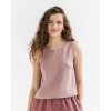 Magic Linen Ľanový top PAROS vo farbe woodrose Veľkosť: XL