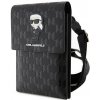 Karl Lagerfeld Saffiano Monogram Ikonik NFT Taška na Telefon Black KLWBSAKHPKK