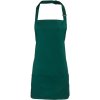 Premier Workwear Colours Gastro zástera 2v1 PR159 Bottle Green Pantone 7736C 60x62 cm