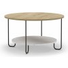 Okrúhly konferenčný stolík s doskou v dubovom dekore v prírodnej farbe ø 80 cm Tonka – Marckeric