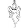 Argento Strieborný prívesok - anjel, číre okrúhle zirkóny 85620