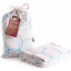 XKKO BMB Zavinovačka Squares&Circles Cyan Circles printed swaddle