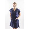 REFLI Dámske zdravotnícke šaty tmavo modré S REFLISATYNAVYS