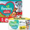 PAMPERS Active Baby Pants Paw Patrol veľ. 5 (66 ks) + Harmonie Aqua Paw Patrol obrúsky 3× 48 ks