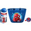 Cyklistická súprava Spiderman (košík, fľaša, zvonček)