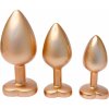 Dream Toys Gleaming Love Plug Set Matte Gold