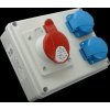 Zásuvková rozvodnica ROSP 1631 neistená, 2x 16A-250V, 1x 16A-400V 5p, IP54