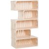 ČistéDrevo Drevené debničky knižnica 150 x 60 x 30 cm