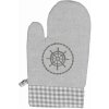 Forbyt Kuchynská chňapka Káro a kruh sivá 1 ks 18 × 28 cm