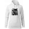 Swimming is in my DNA - Mikina dámská Cape s kapucí - L ( Biela )
