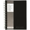 Špirálový zošit, A5, linajkový, 80 strán, PUKKA PAD Black, čierna