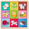 Puzzle so zvieratkami, tvary-farba (102191966)