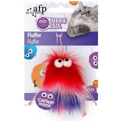 AFP hračka pre mačky Fluffer Furry Ball so šantou 15 cm