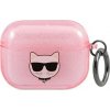 Karl Lagerfeld Case Karl Lagerfeld KLA3UCHGP kryt Apple AirPods 3 růžový/růžový Glitter Choupette