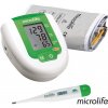 MICROLIFE BP 3AG1 Digitálny tlakomer s adaptérom + teplomer MT 3001 zelený