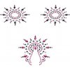 Lepítka GLORIA glittering jewelry black and pink 3 ks