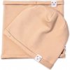 Baby Nellys Čiapka s nákrčníkom bavlna Little Bear Nellys béžová