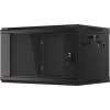 Nástěnný rack 19 6U 600X450mm černý flat pack