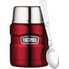 Thermos Style Termoska na jedlo so skladacou lyžicou a šálkou - červená, 470 ml