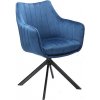 SIGNAL Jedálenská stolička AZALIA VELVET modrá