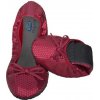 Scholl Pocket Balerina Paillettes - Red Ballerinas