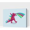 Vymalujsisam.sk Maľovanie podľa čísiel - Ružový dinosaurus Veľkosť: 30x40cm, Rám: Bez rámu, iba zrolované plátno